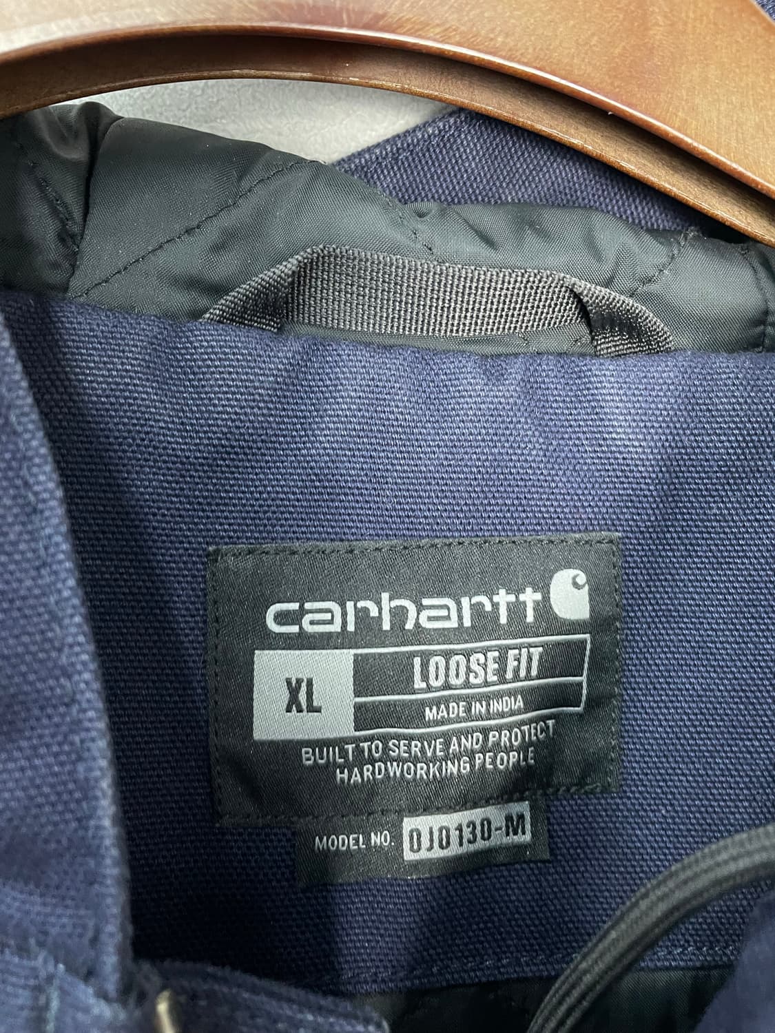 칼하트 OG 네이비 샌드스톤 액티브 워크 자켓 H2098 상품이미지5