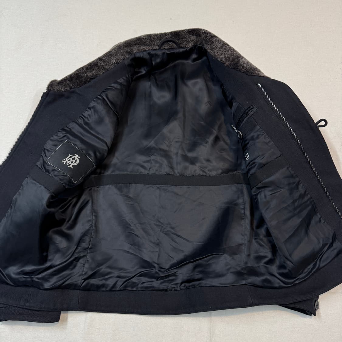 S) 던힐(Dunhill) 시어링 카라 울 혼방 워크 자켓 상품이미지4