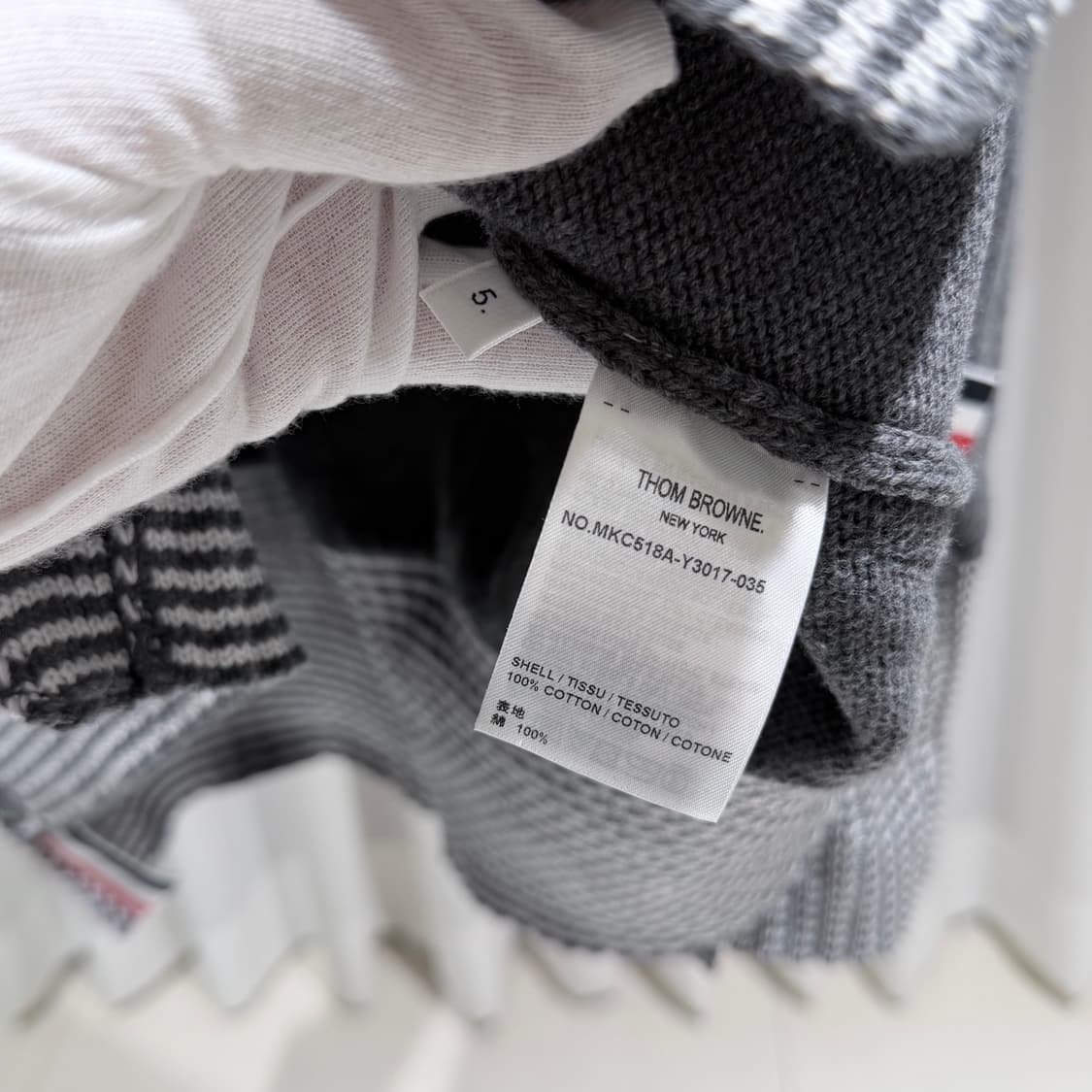 (A+/5) / 톰브라운 헥터 인타르시아 그레이 가디건 상품이미지8