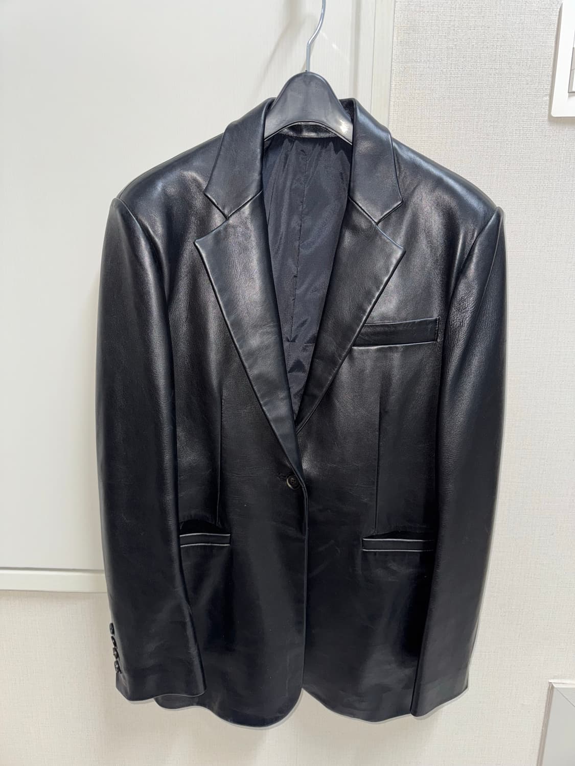 남여공용 진짜 가죽 90년대 블레이저 스타일 고퀄리티 상품이미지1