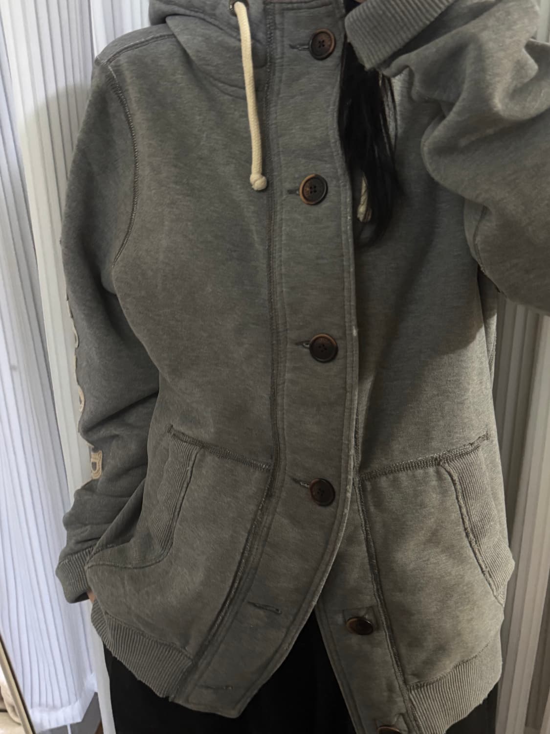 아베크롬비 그레이 후드집업 자켓 2XL 상품이미지1