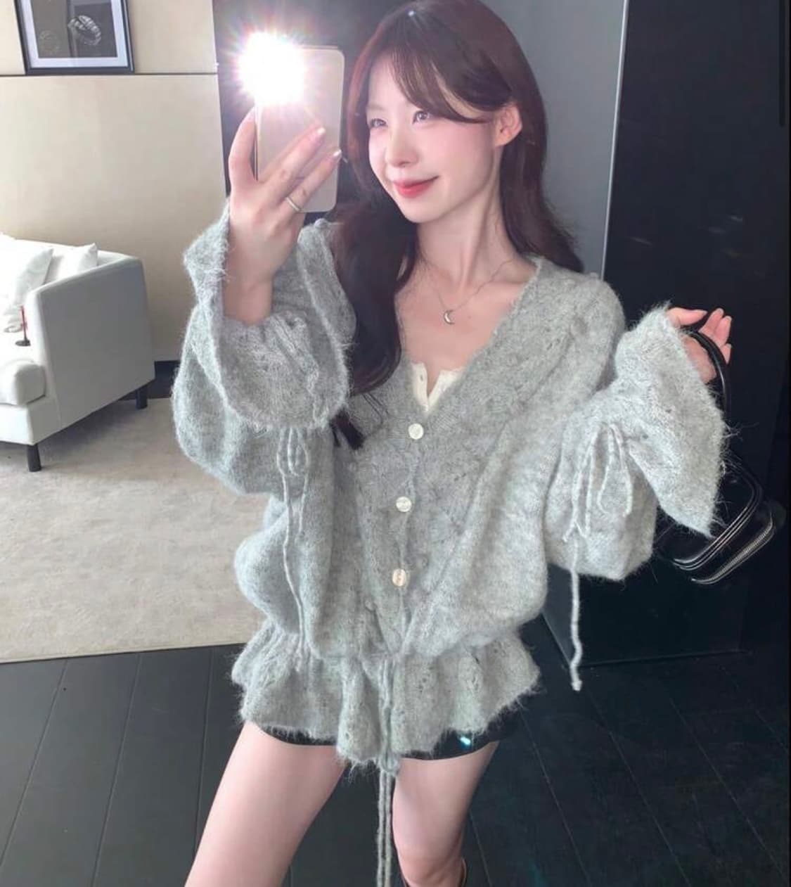 쉬인 V넥 가디건 상품이미지2