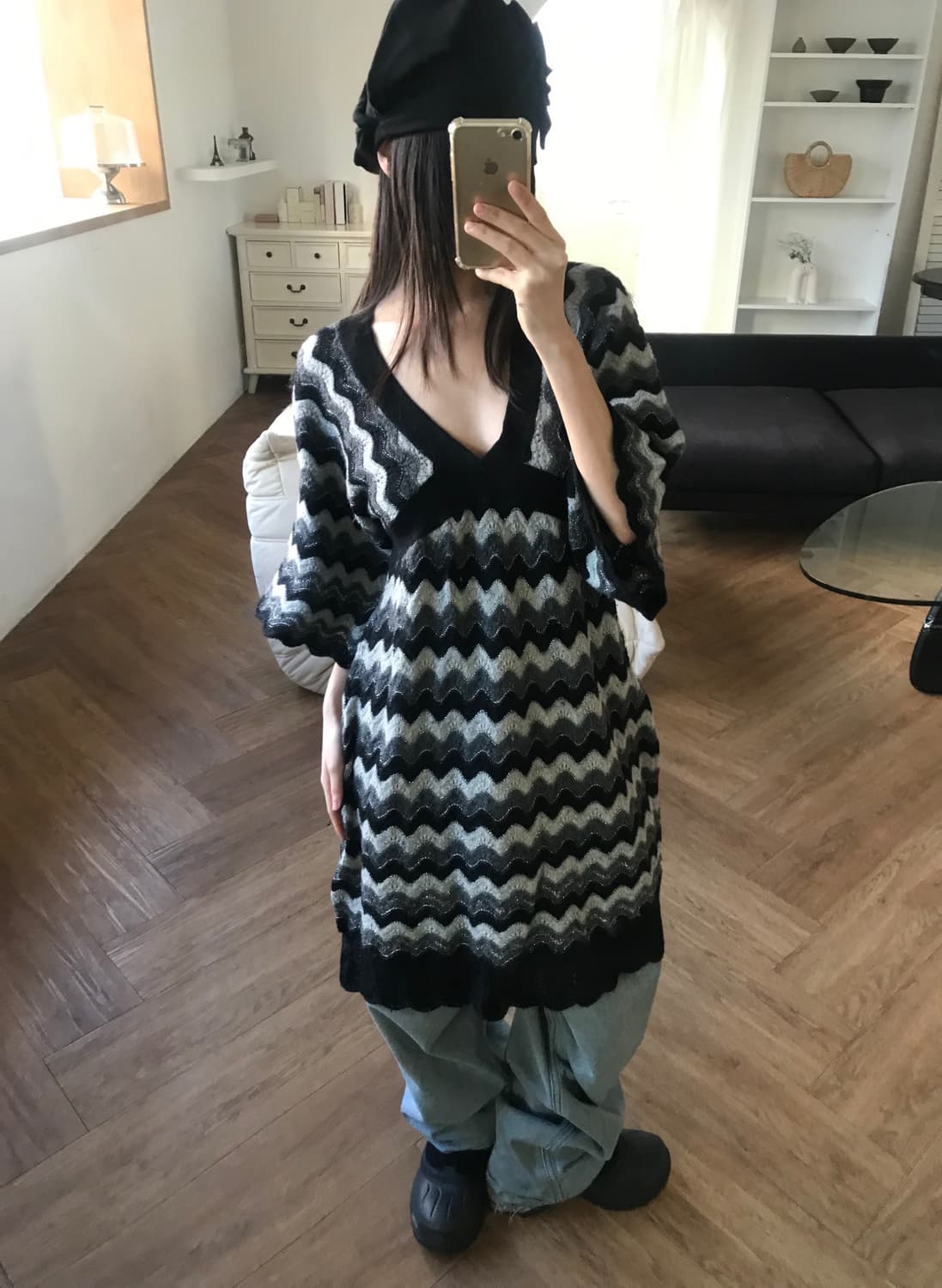 vintage knit one-piece 상품이미지1