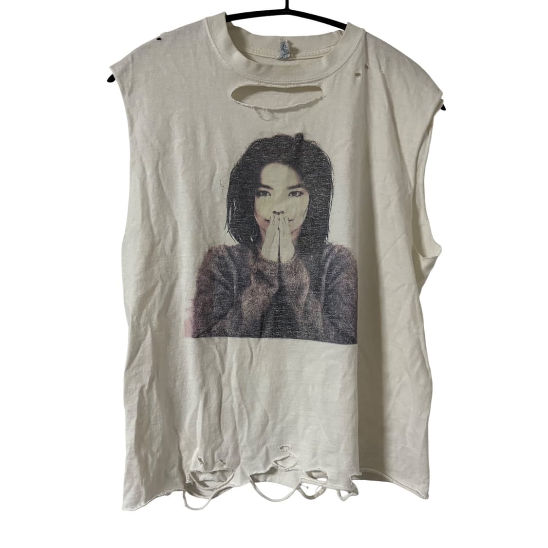 bjork 비요크 디스트레스드 나시 밴드티 상품이미지2