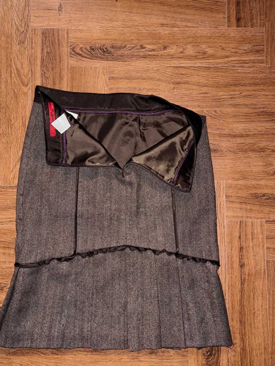 빈티지 디테일 모 미디스커트 상품이미지7