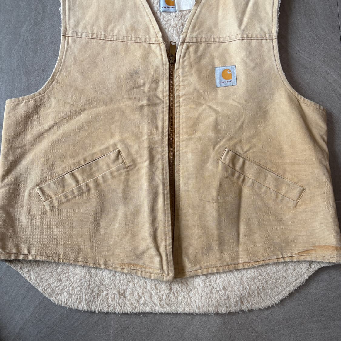 90년대 생산 칼하트 덕 캔버스 조끼 상품이미지4