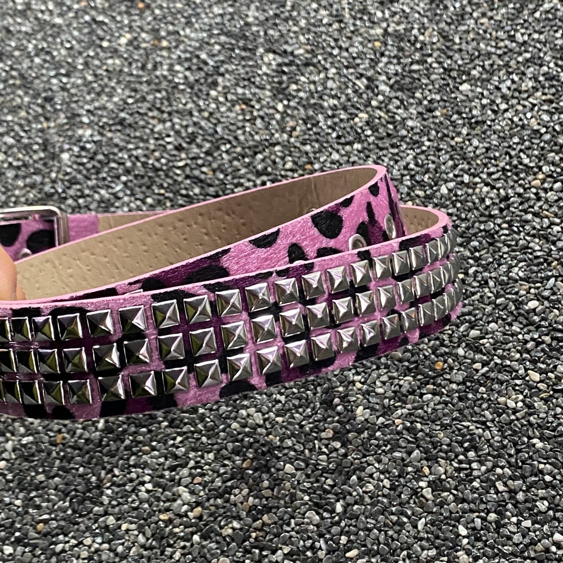 빈티지 y2k 핑크 레오파드 벨트 B3753 상품이미지4