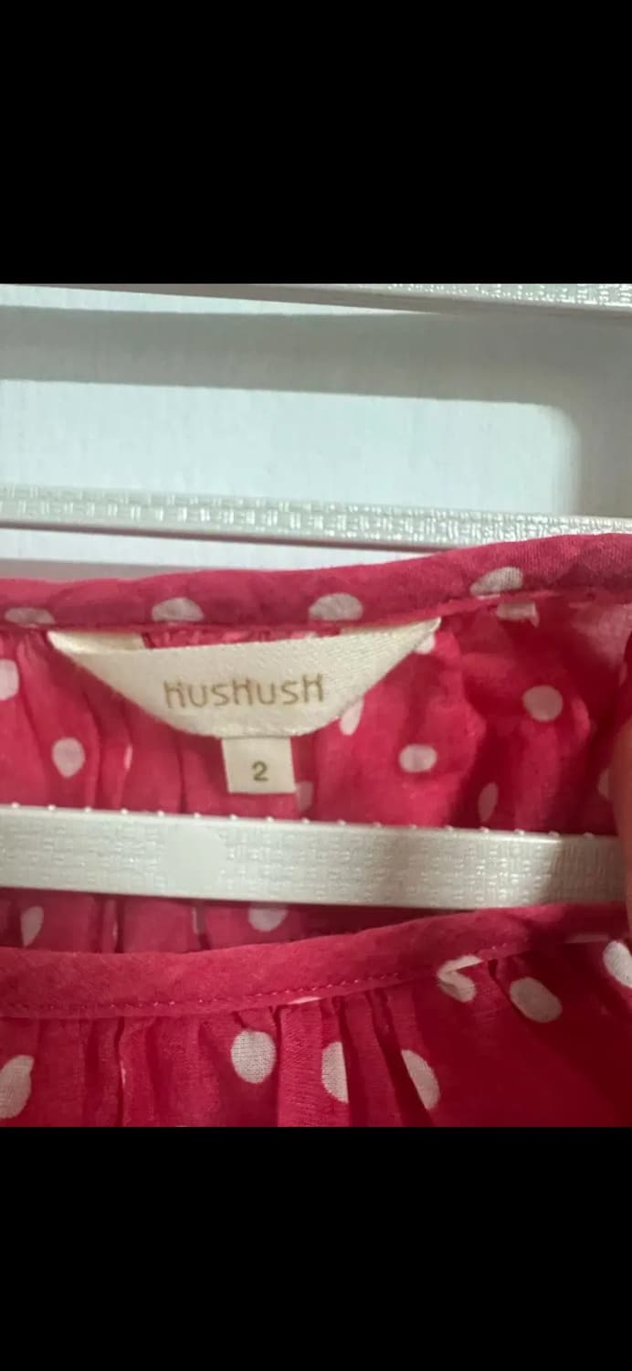 Hush hush 핫핑크 도트 블라우스 모리걸 도쿄걸 상품이미지3