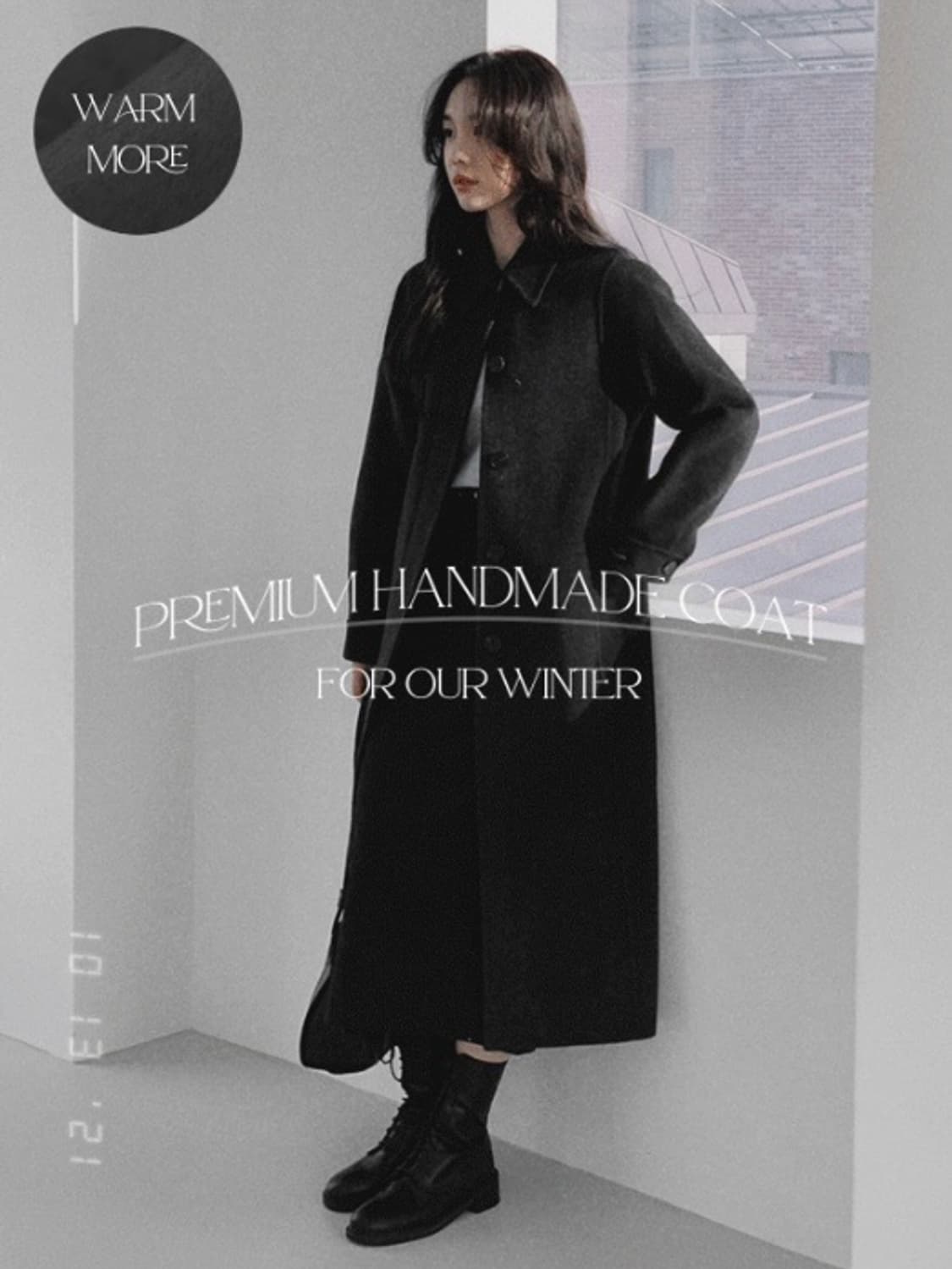 (새상품) 슬로우앤드 히든 핸드메이드 롱코트 상품이미지3