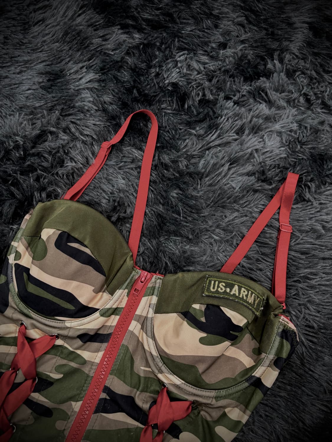 카모 레이스 코르셋 미니 원피스 상품이미지5