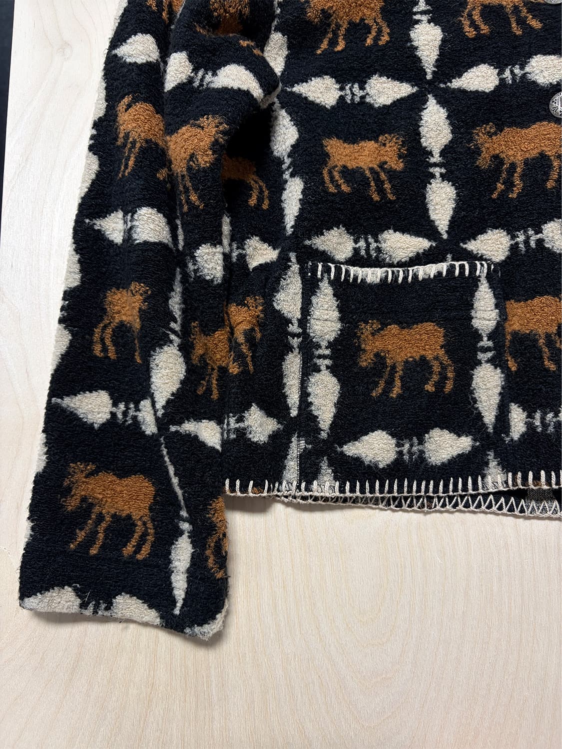 80s USA 말 그래픽 플리스 자켓 상품이미지6