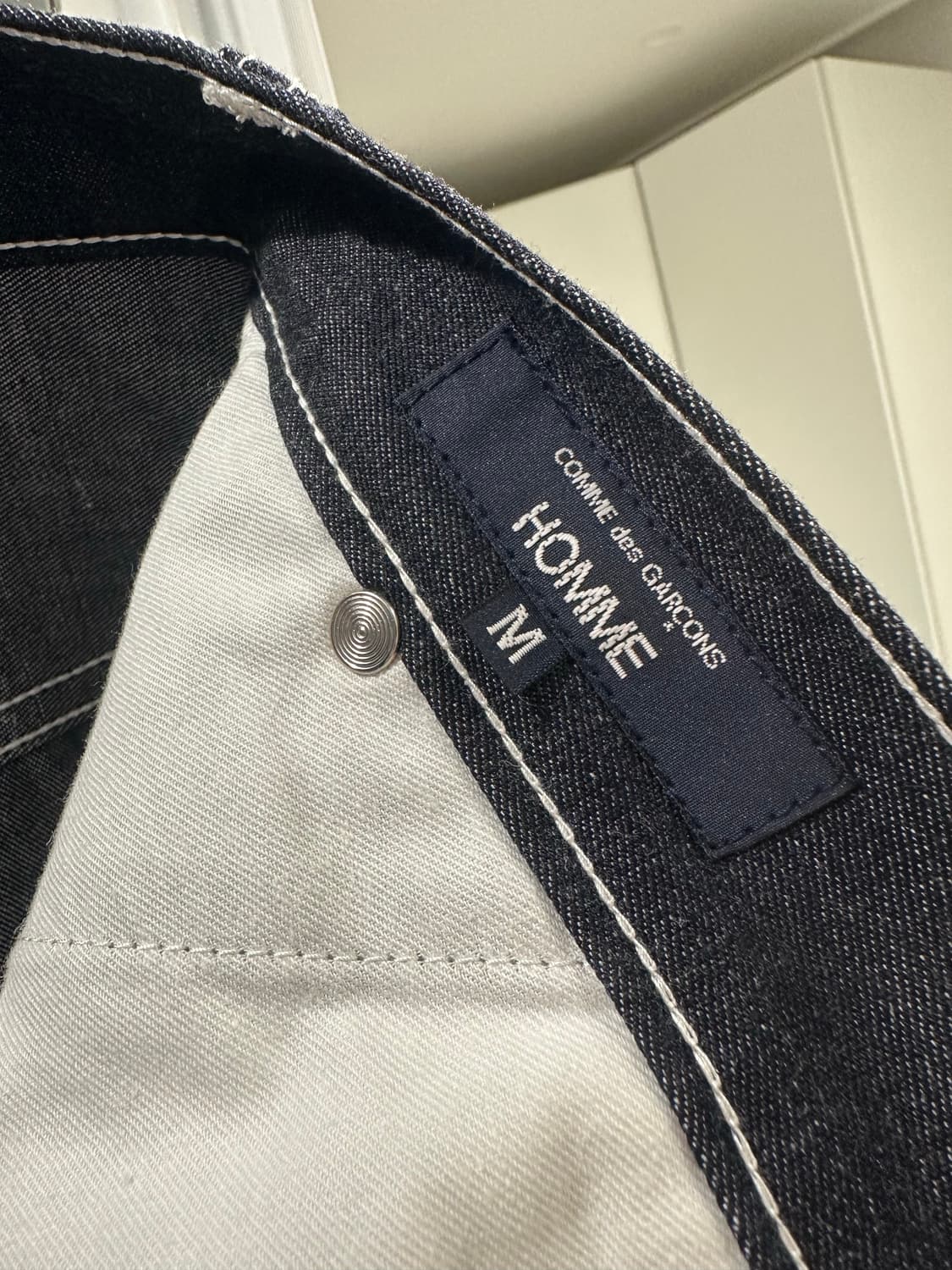 남성 꼼데가르송 옴므 흑청데님 하프팬츠 M 상품이미지6