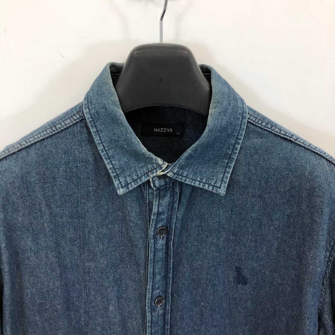 헤지스 자수로고 워싱 데님셔츠 110 상품이미지4