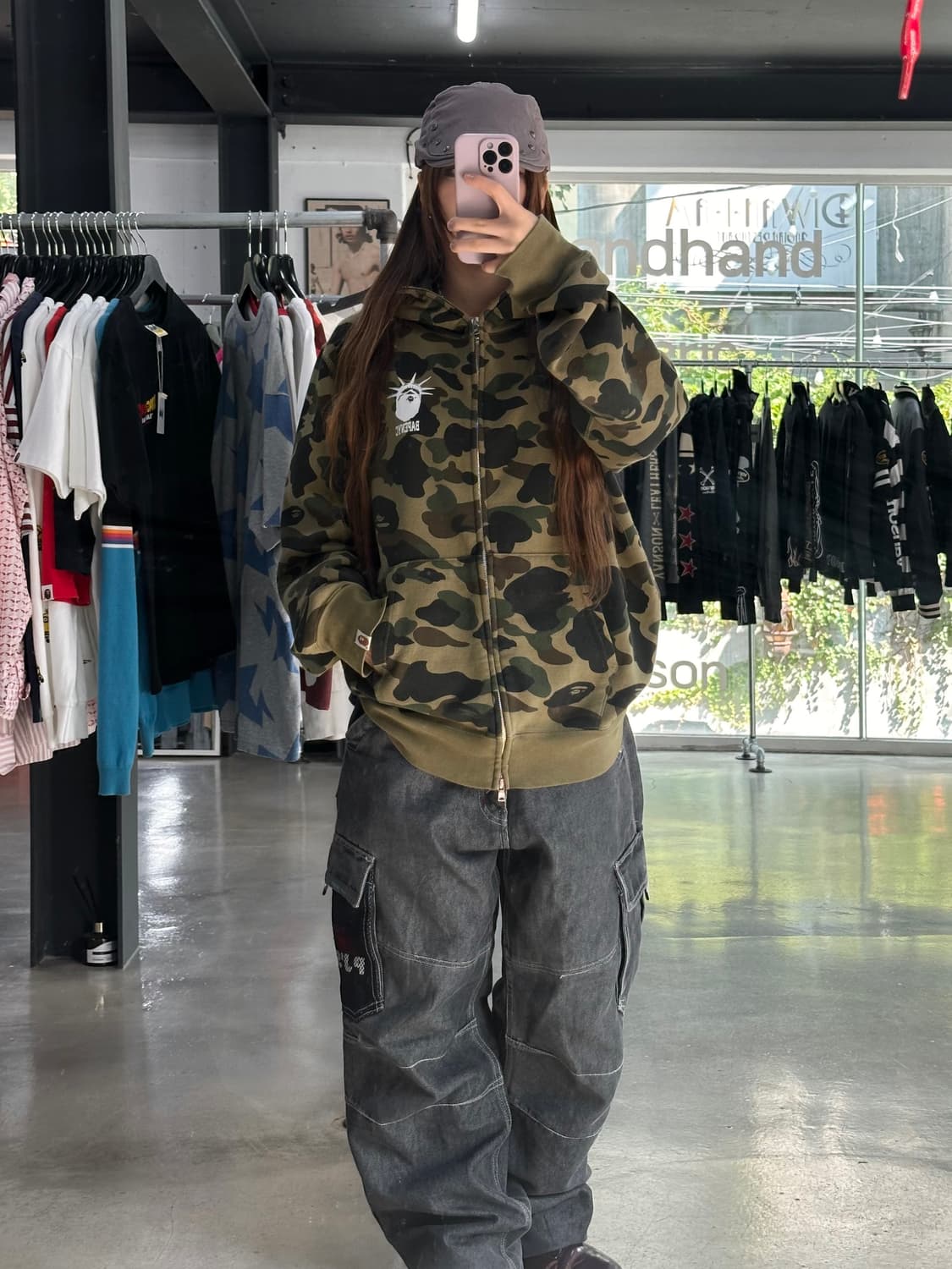 베이프 1st 카모 녹계 Nyc 후드집업 상품이미지2