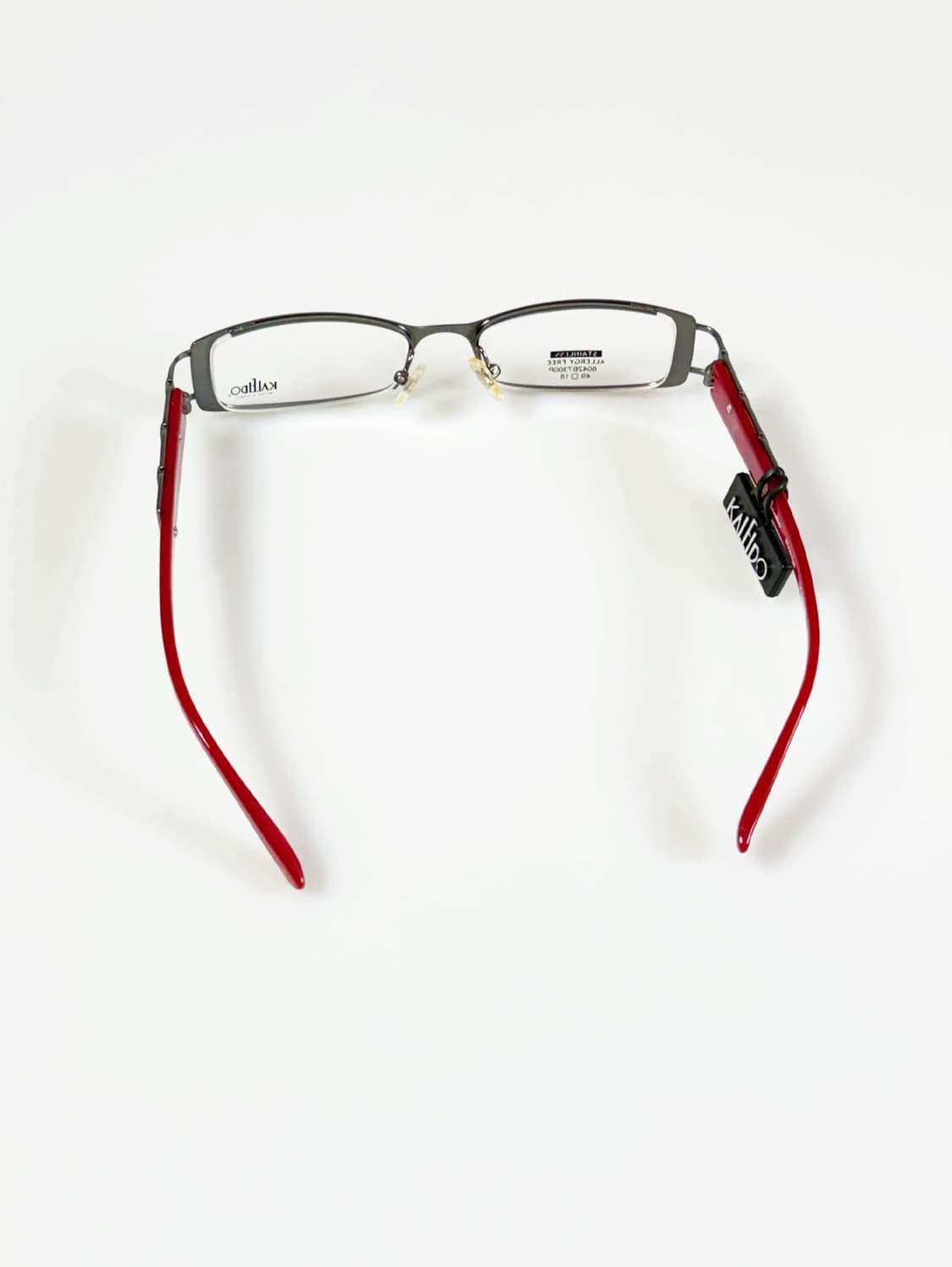 90s KALEIDO 건메탈 슬림 스퀘어 빈티지 안경 상품이미지5