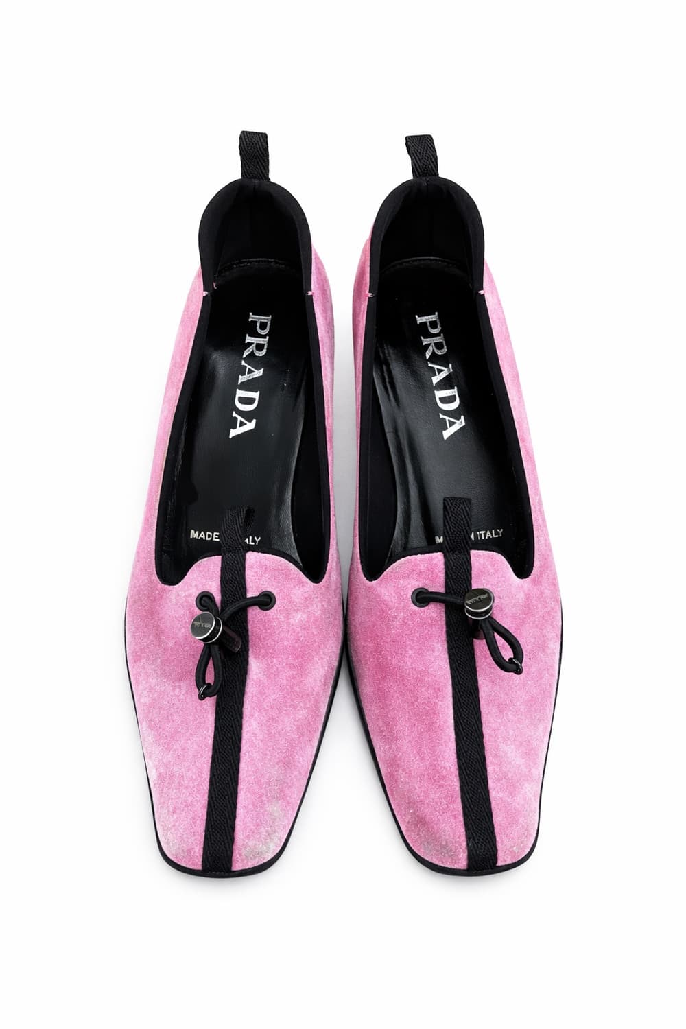 프라다 핑크 스웨이드 힐 37.5 상품이미지1