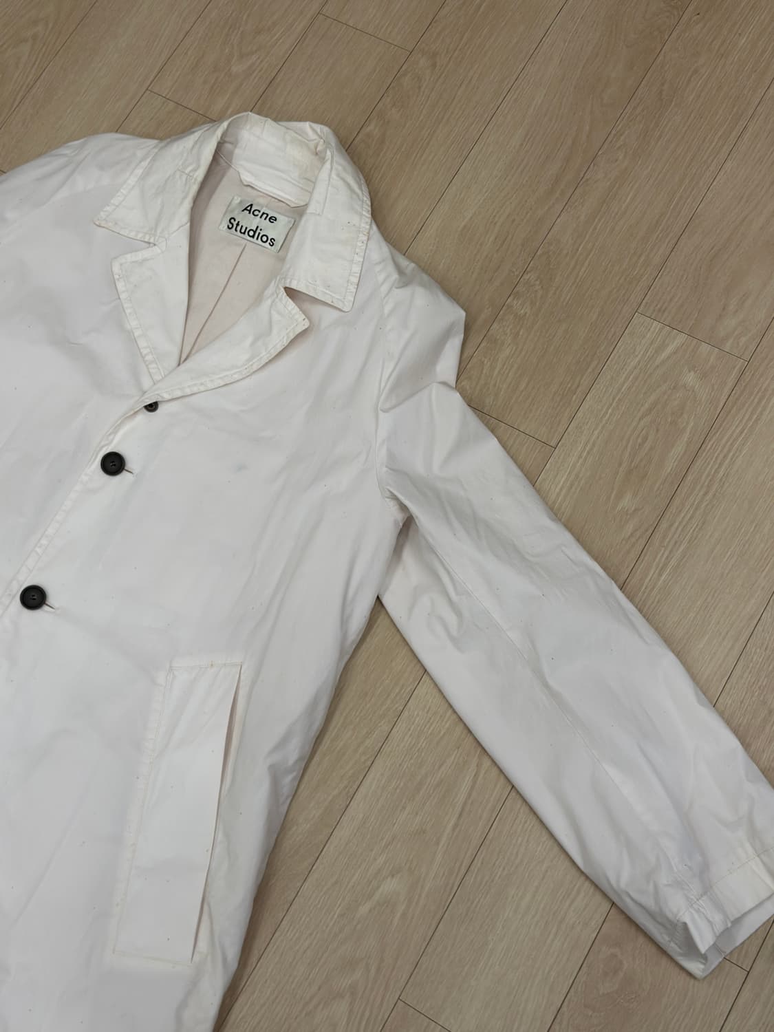 아크네 스튜디오 아이보리 포인트 봄 코트 상품이미지5