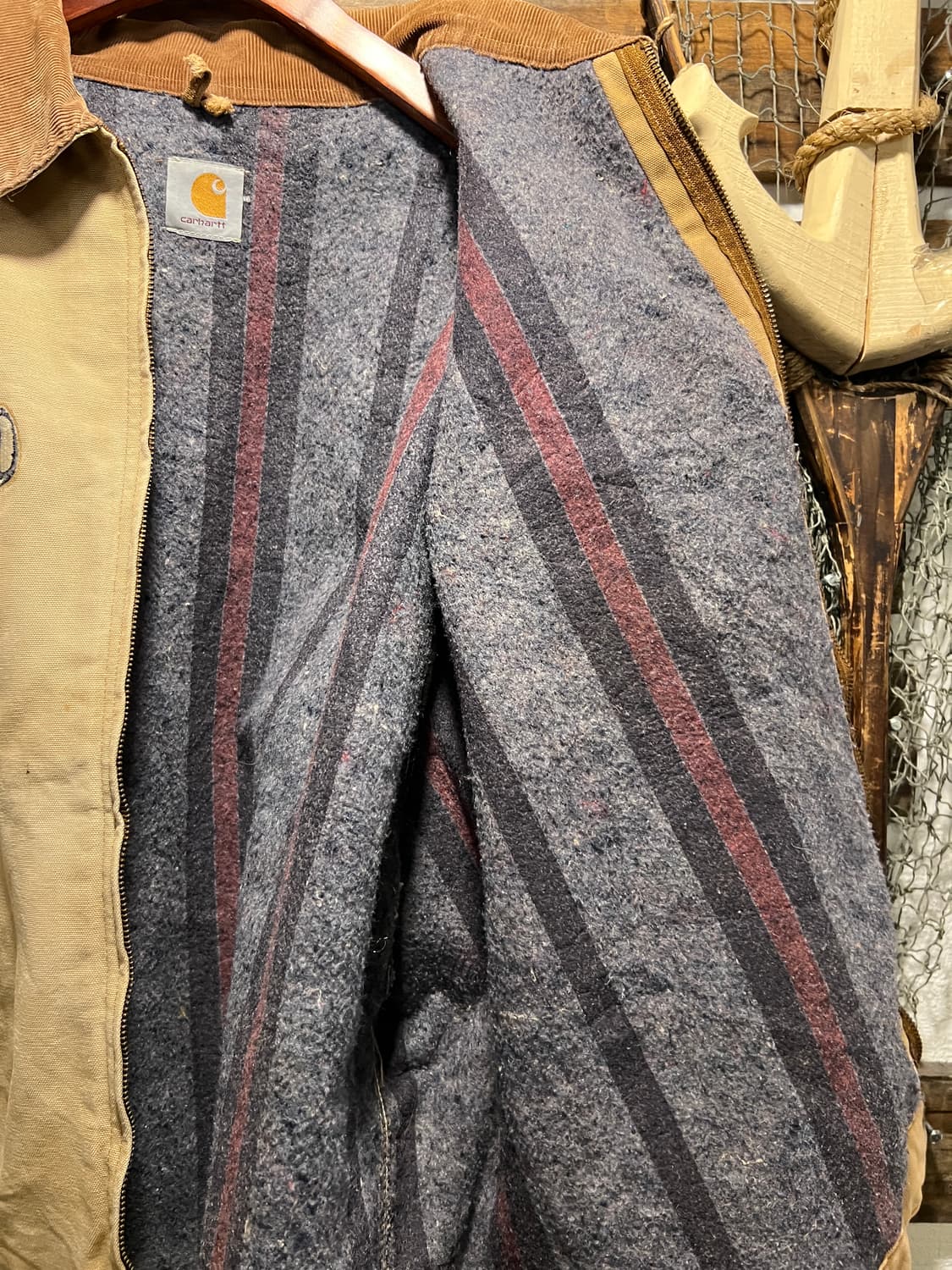 [3XL]칼하트 USA J97 디트로이트 랭글러 패치업 브라운 워크 자켓 상품이미지7