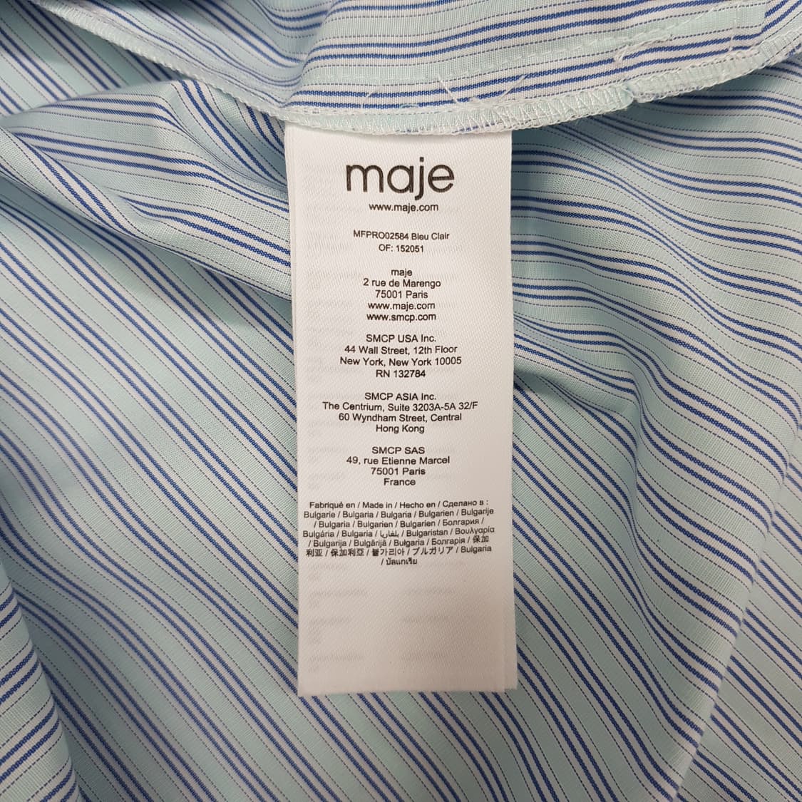 마쥬 스트라이프 셔츠 원피스 36사이즈 상품이미지8