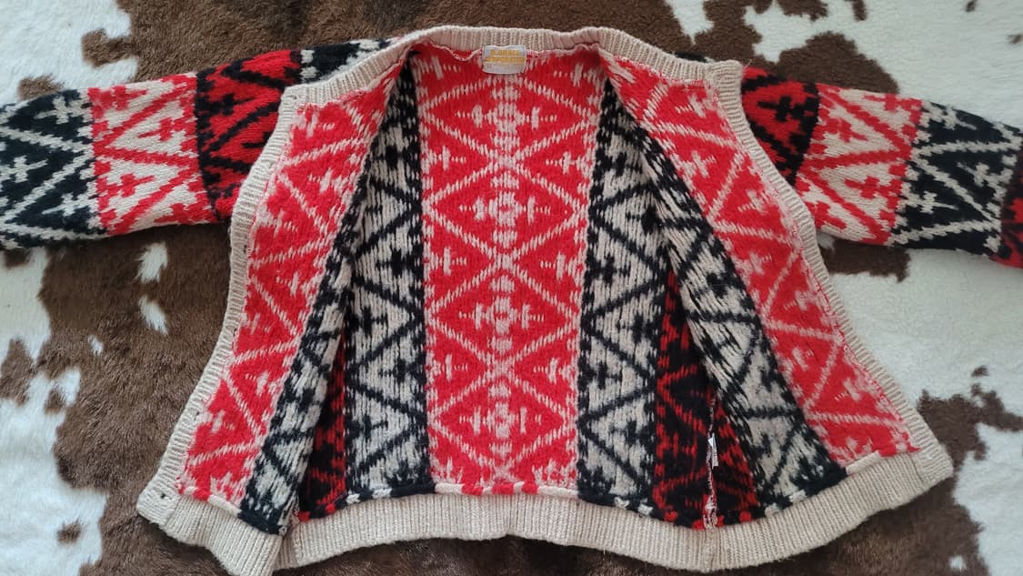 일본 빈티지 핸드메이드 울 가디건(D.GRACE CORPORATION) 상품이미지2