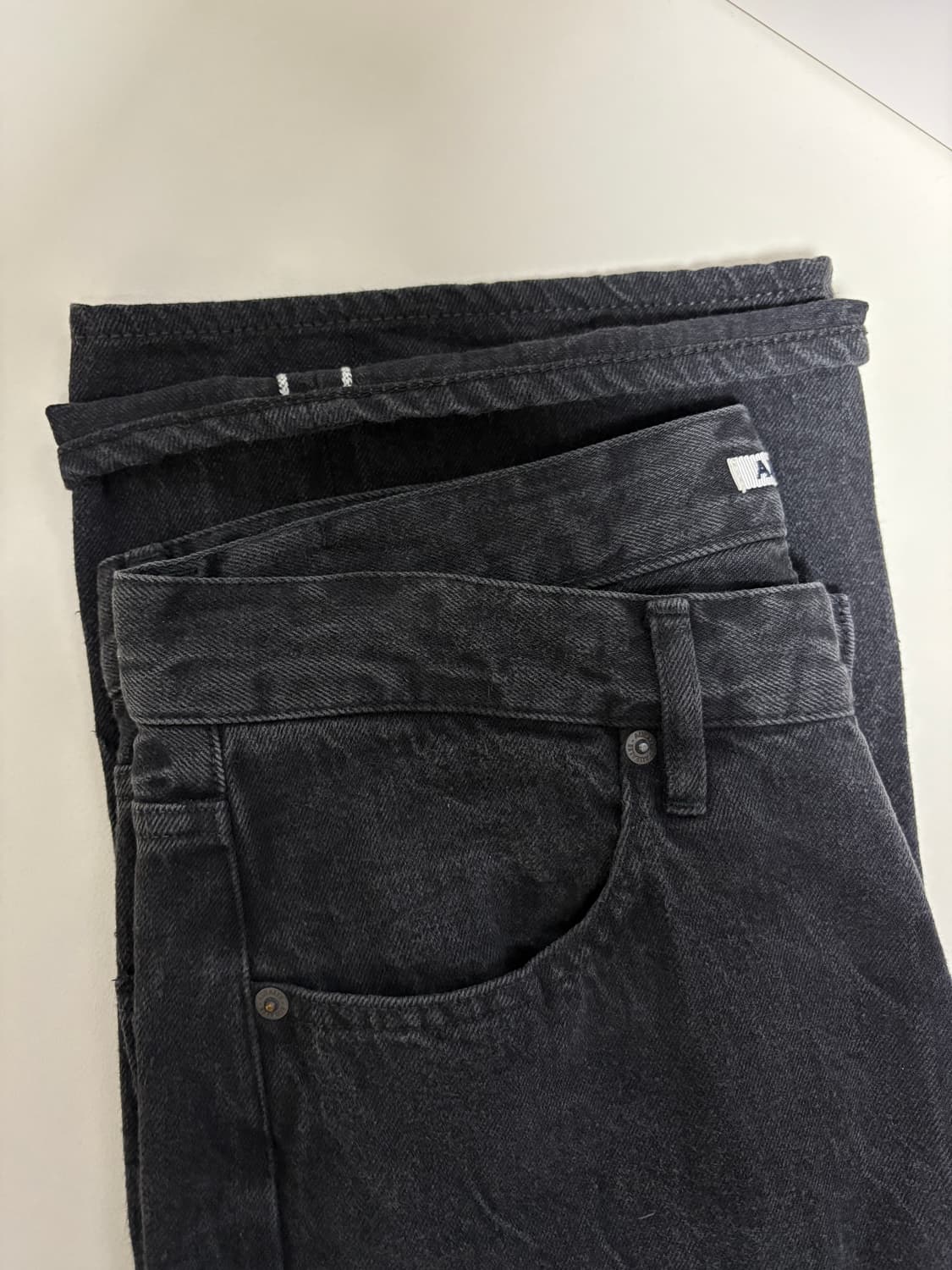 오라리 블랙 라이트닝 셀비지 3사이즈 데님 상품이미지1