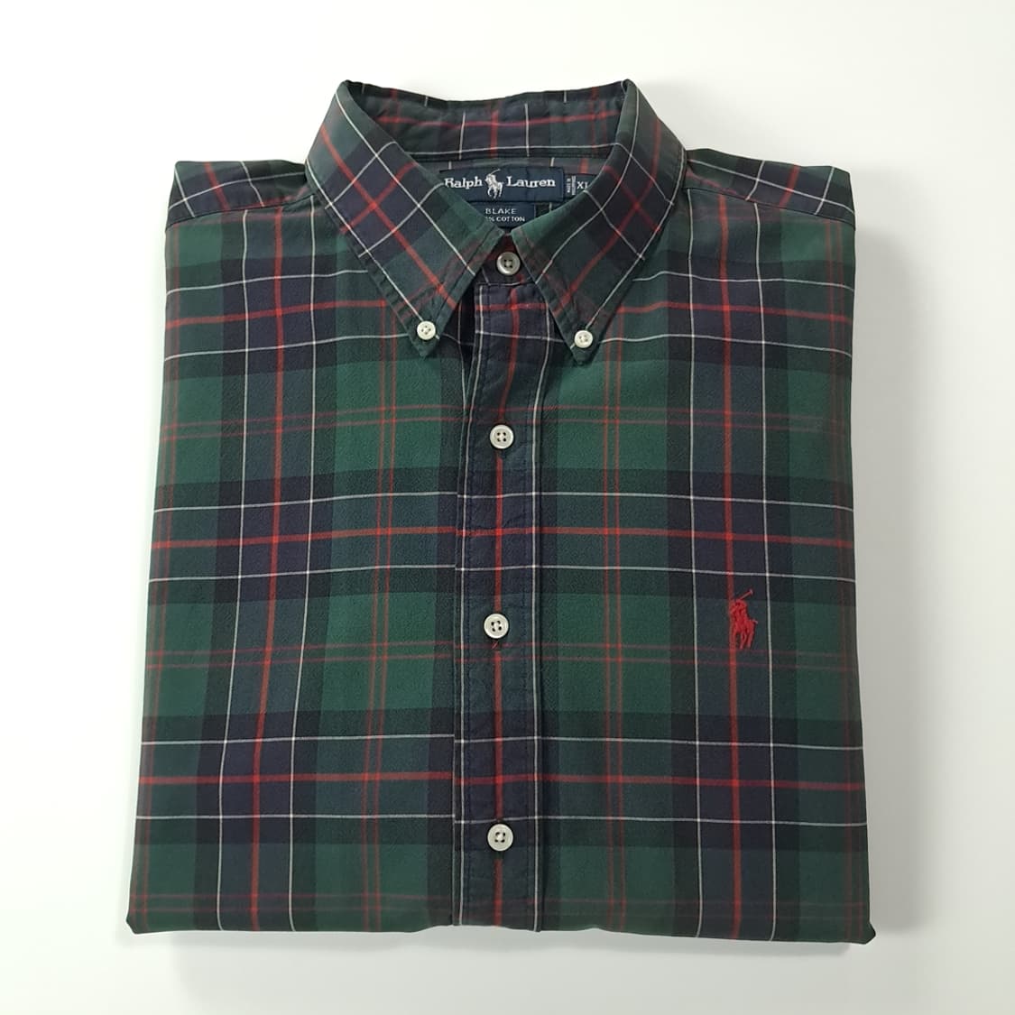 CK307 XL 폴로 90s 클래식 타탄체크 레드포니 셔츠 상품이미지7