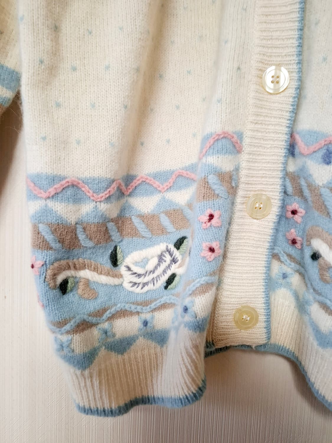 일본빈티지 헤어리한 모리걸 롱가디건 상품이미지4