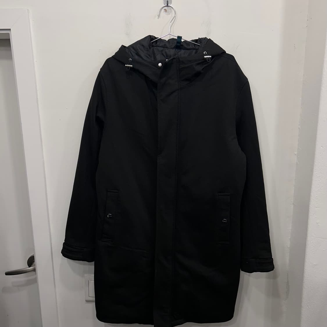 자라 맨즈 스트레치 코튼 후드 케주얼 롱코트 상품이미지2