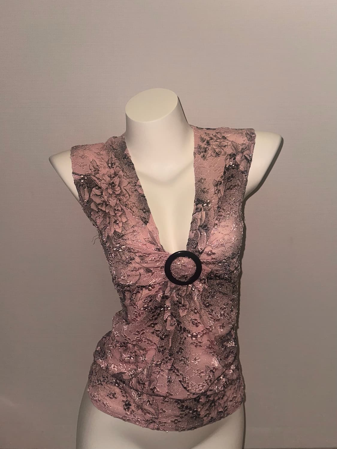 오리엔탈 페어리코어 핑크 실버 슬리브리스  상품이미지2