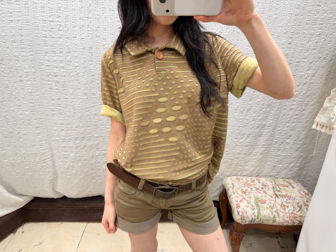 Pebble Cutwork Polo 상품이미지1