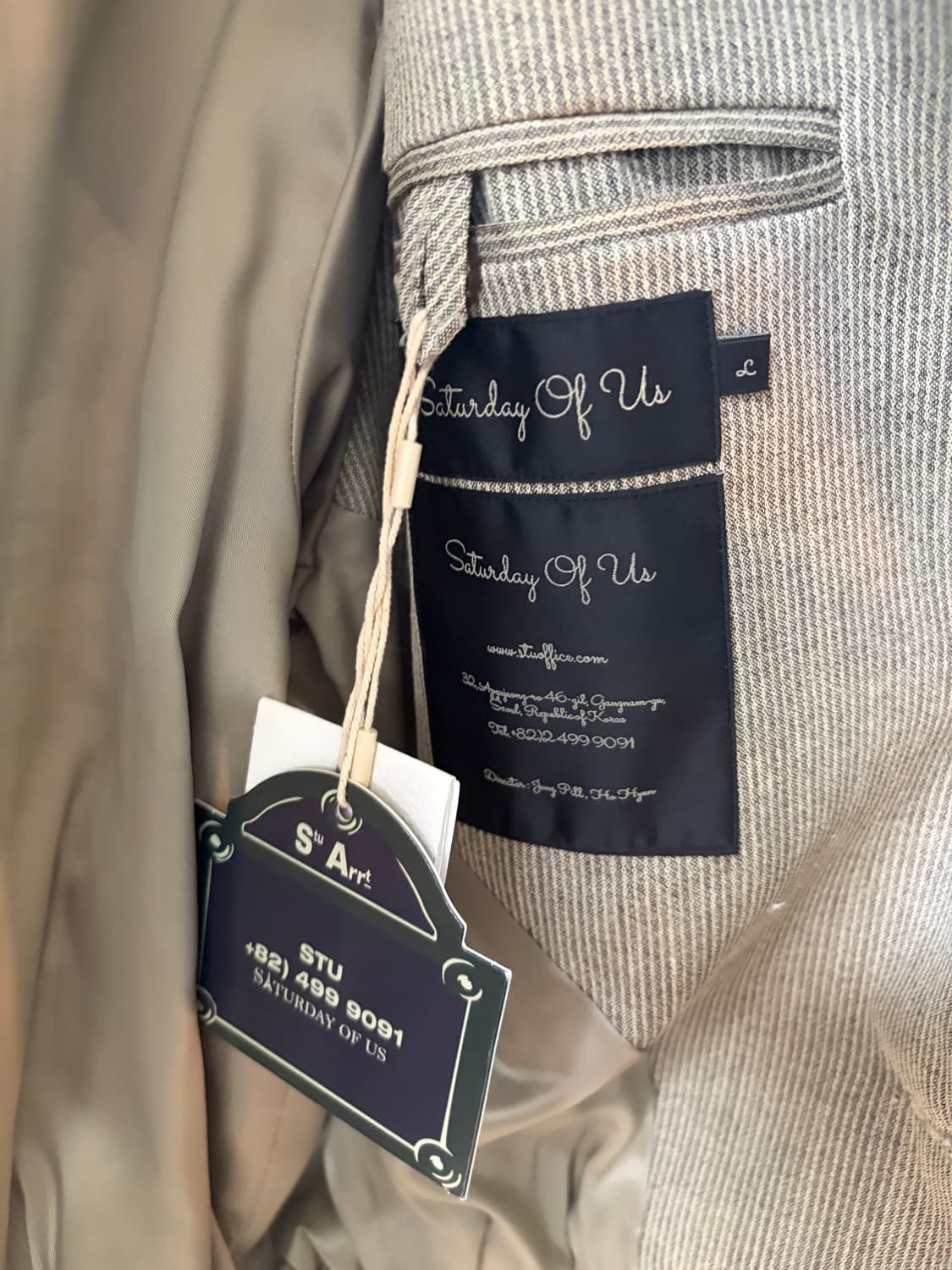 STU 스트라이프 밴딩 자켓 상품이미지4