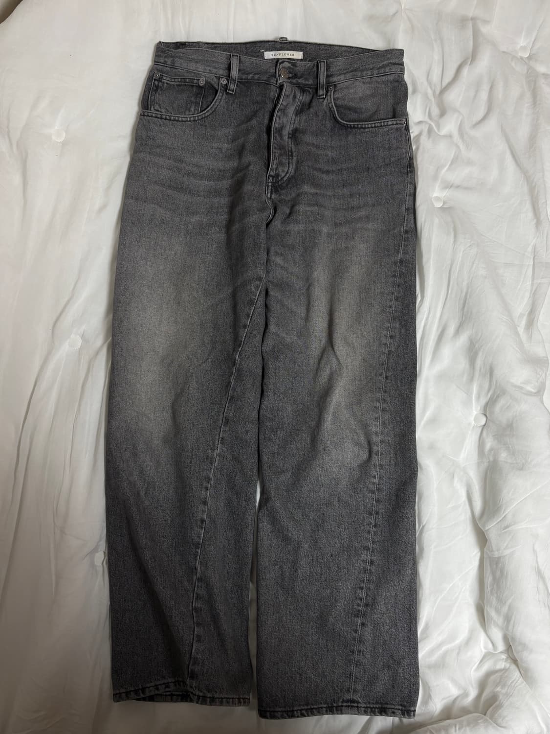 선플라워 와이드 트위스트 워시드 블랙 (31) 상품이미지1