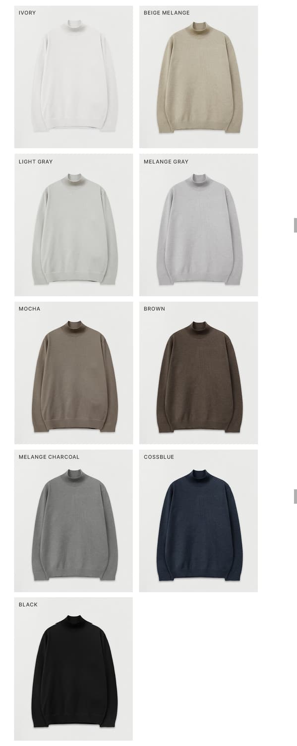 [M] they 반폴라 니트 beige melange 상품이미지4