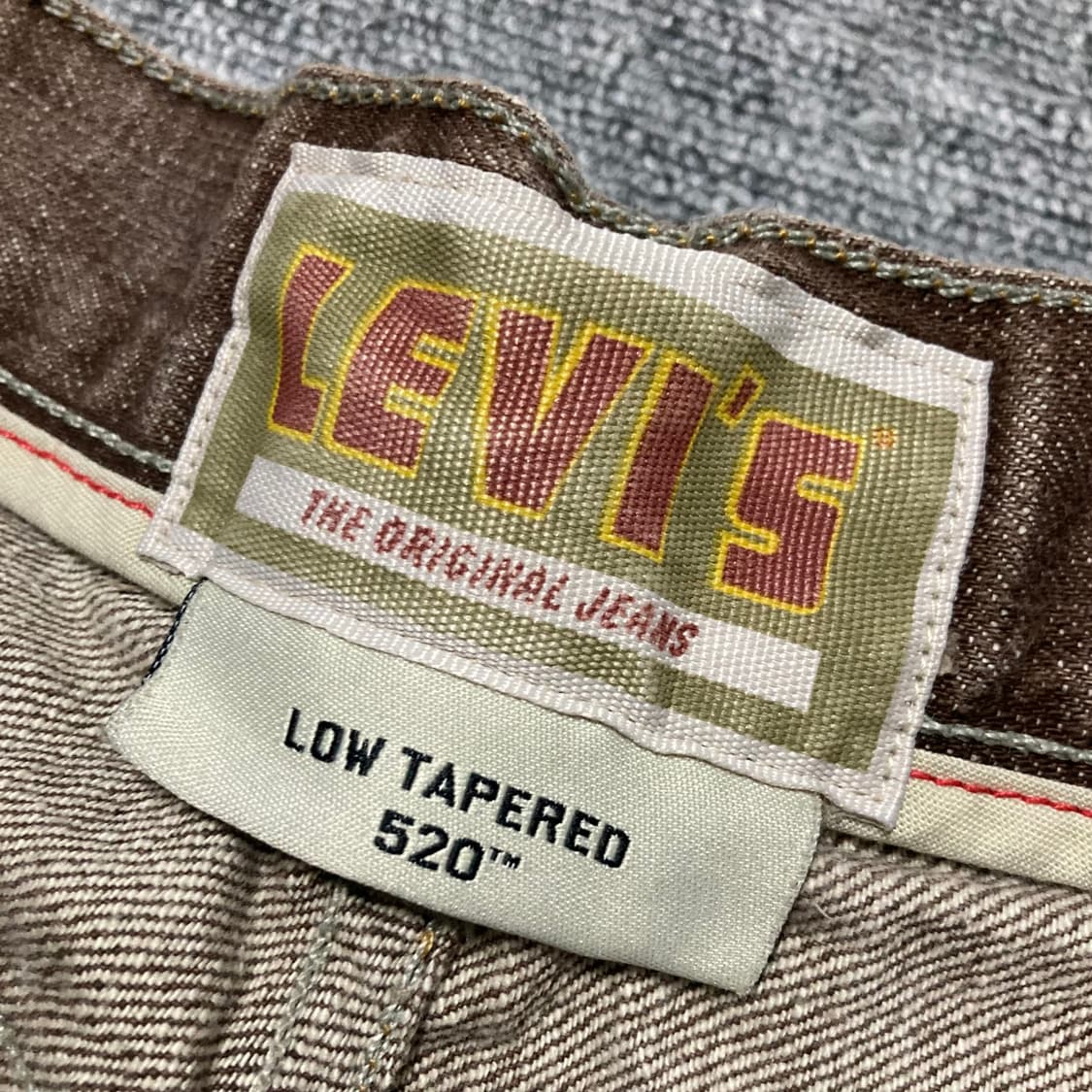 LEVI'S 리바이스 520 로우 테이퍼드 브라운 데님 상품이미지7
