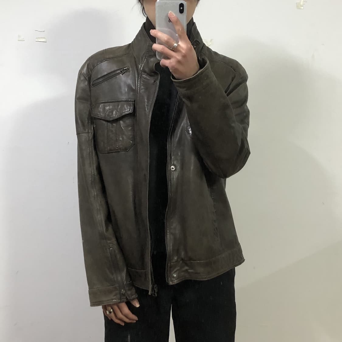 던모어 램스킨 레더자켓  상품이미지3