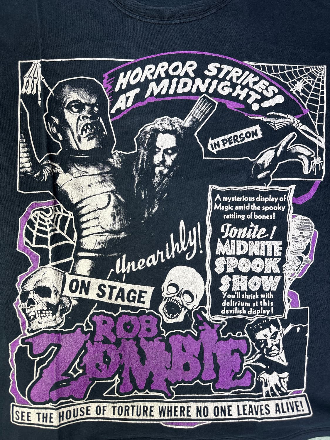 빈티지 00s 롭좀비 ROB ZOMBIE 미드나잇 스푹쇼 티셔츠 L 상품이미지2