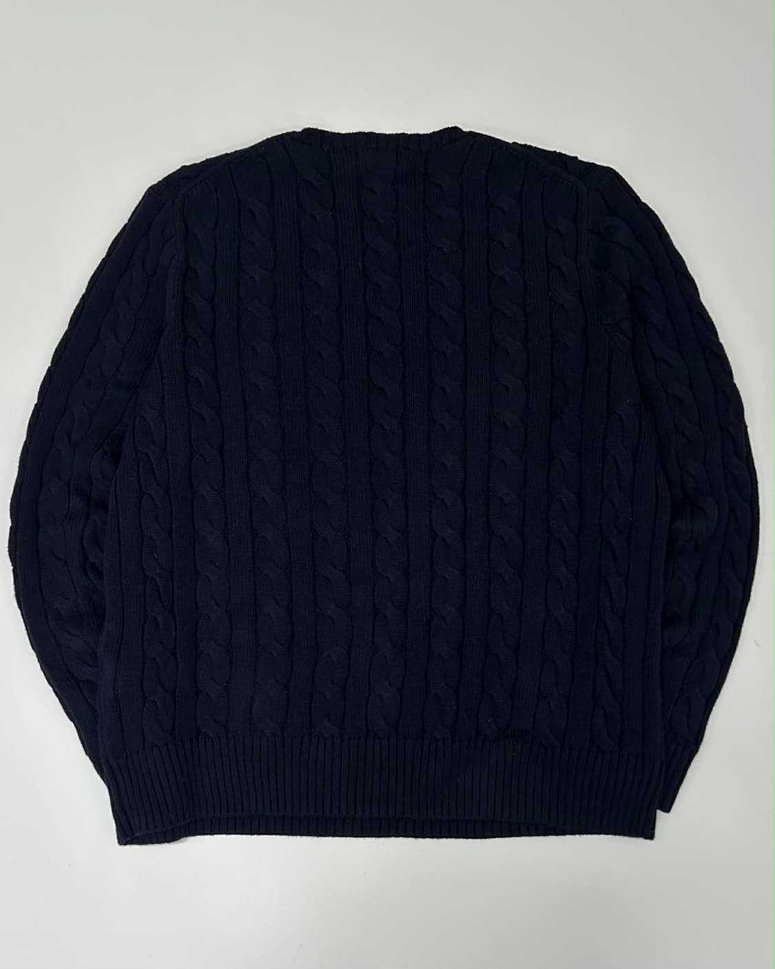 [L] 폴로 랄프로렌 신형 큐알 네이비 케이블 니트 스웨터 상품이미지2