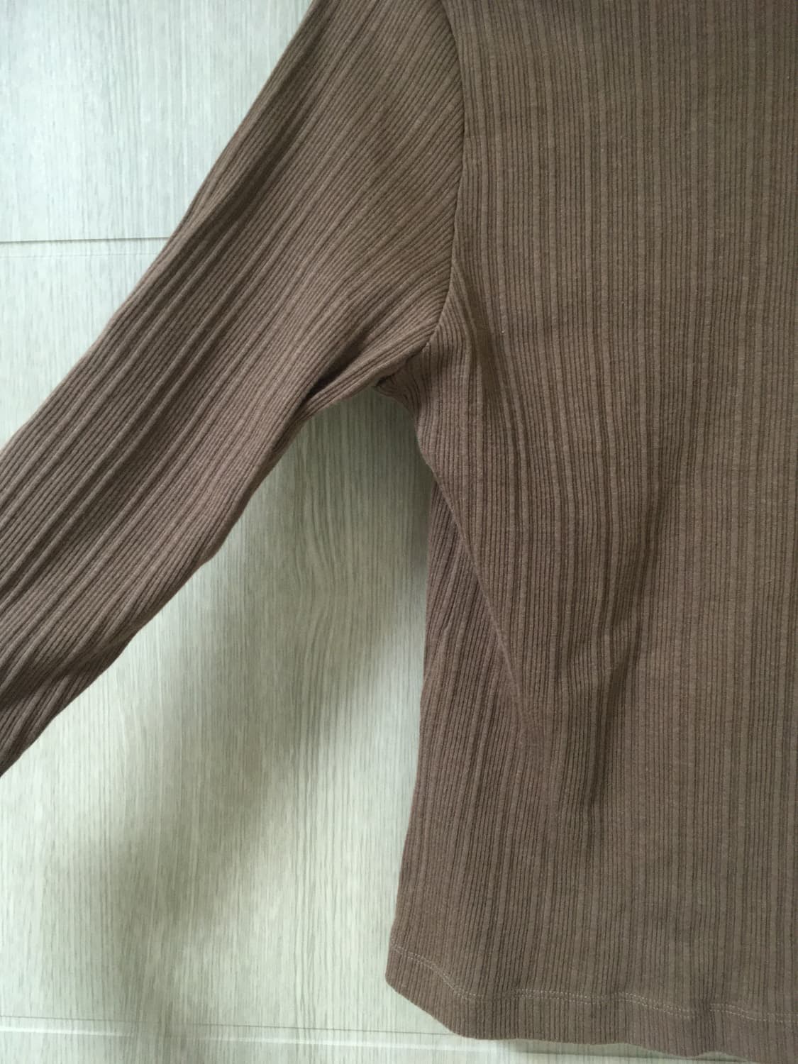 Caramel ribbed T-shirt 상품이미지5