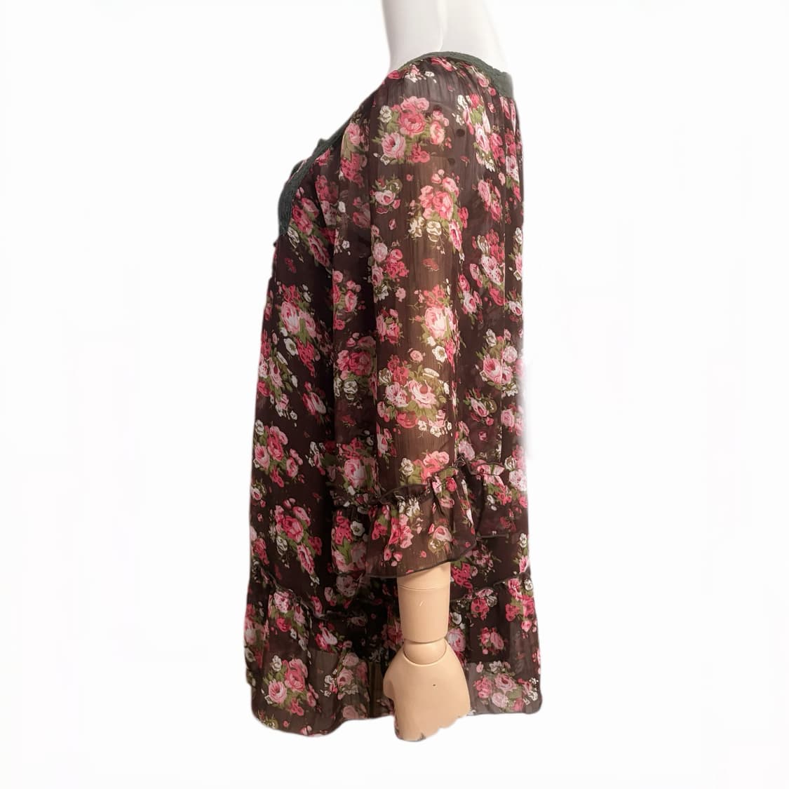 (이체시에눌) 일본 페어리 플라워 패턴 대장 케이프 스퀘어넥 원피스 상품이미지2