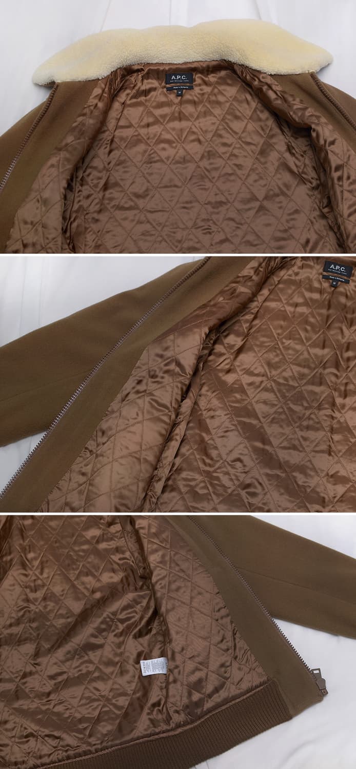 아페쎄 (a.p.c) 브론즈 시어링 집업 봄버 울자켓 (M / 100) 상품이미지7