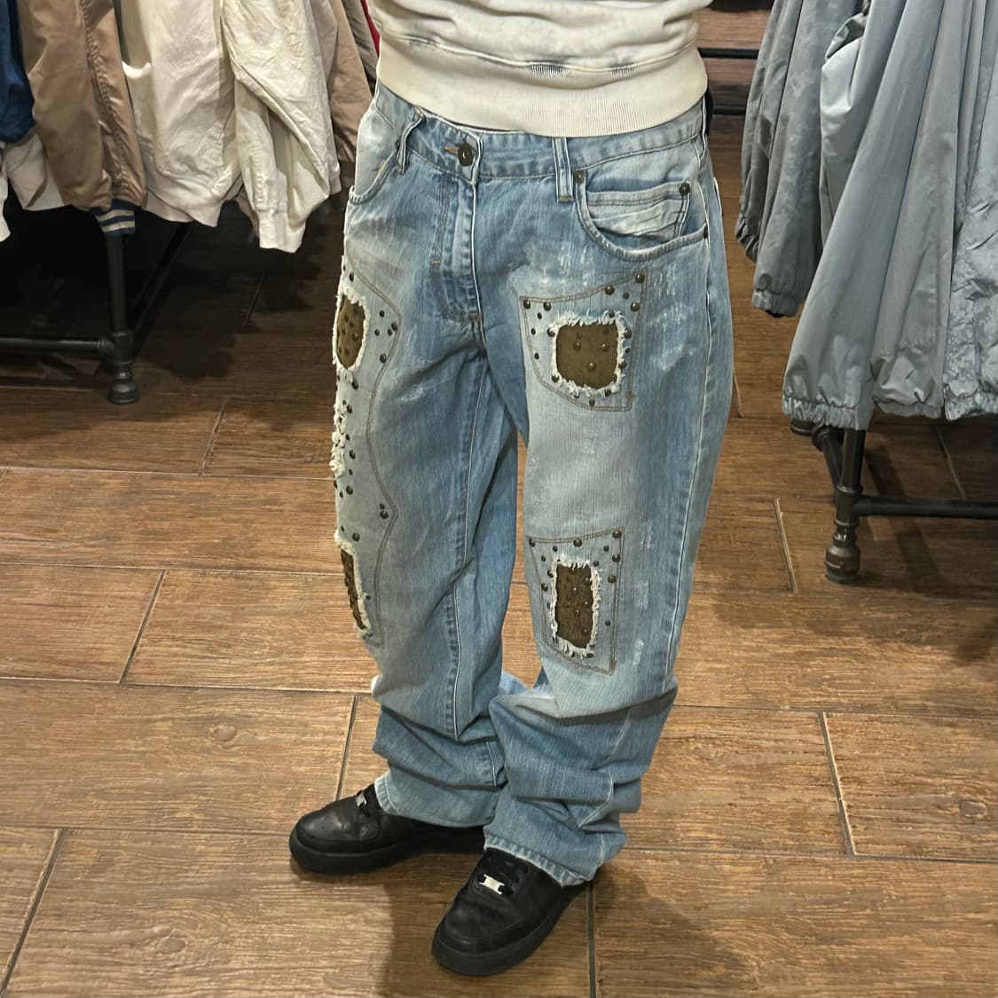 [HI] 빈티지 데님 팬츠 연청 상품이미지4