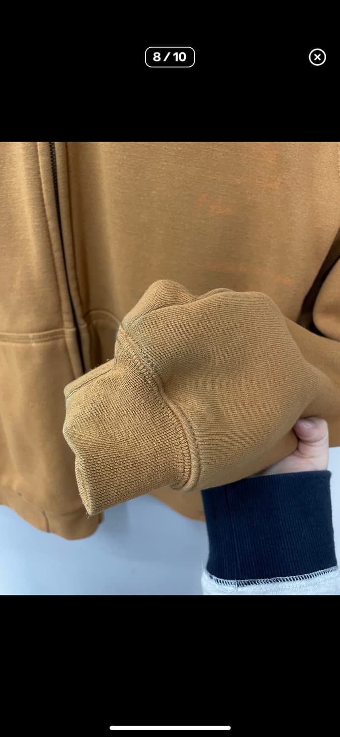 칼하트 브라운 포켓로고 후드집업 A3121 상품이미지8