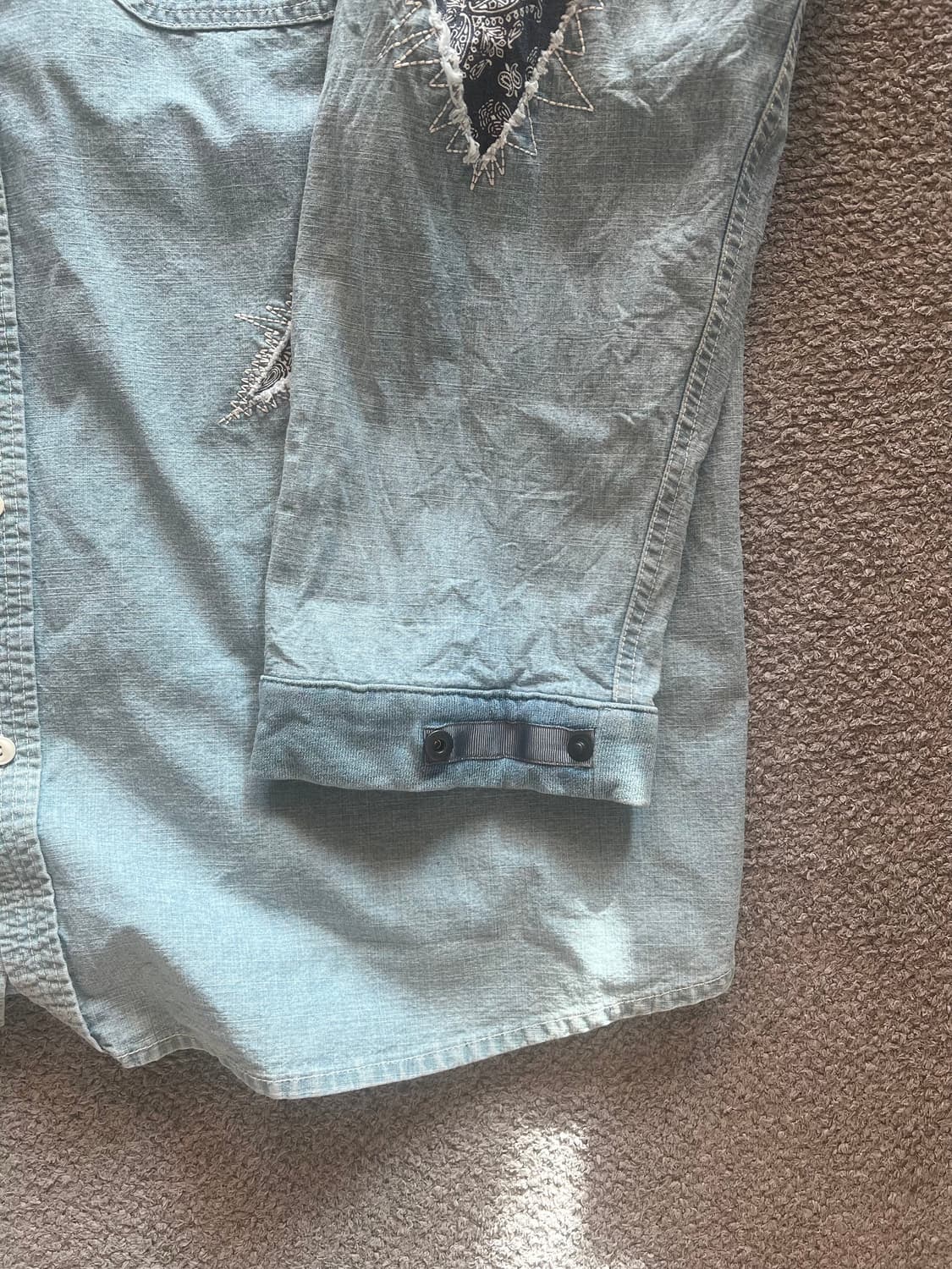 피어스 반다나 데님 셔츠 상품이미지4