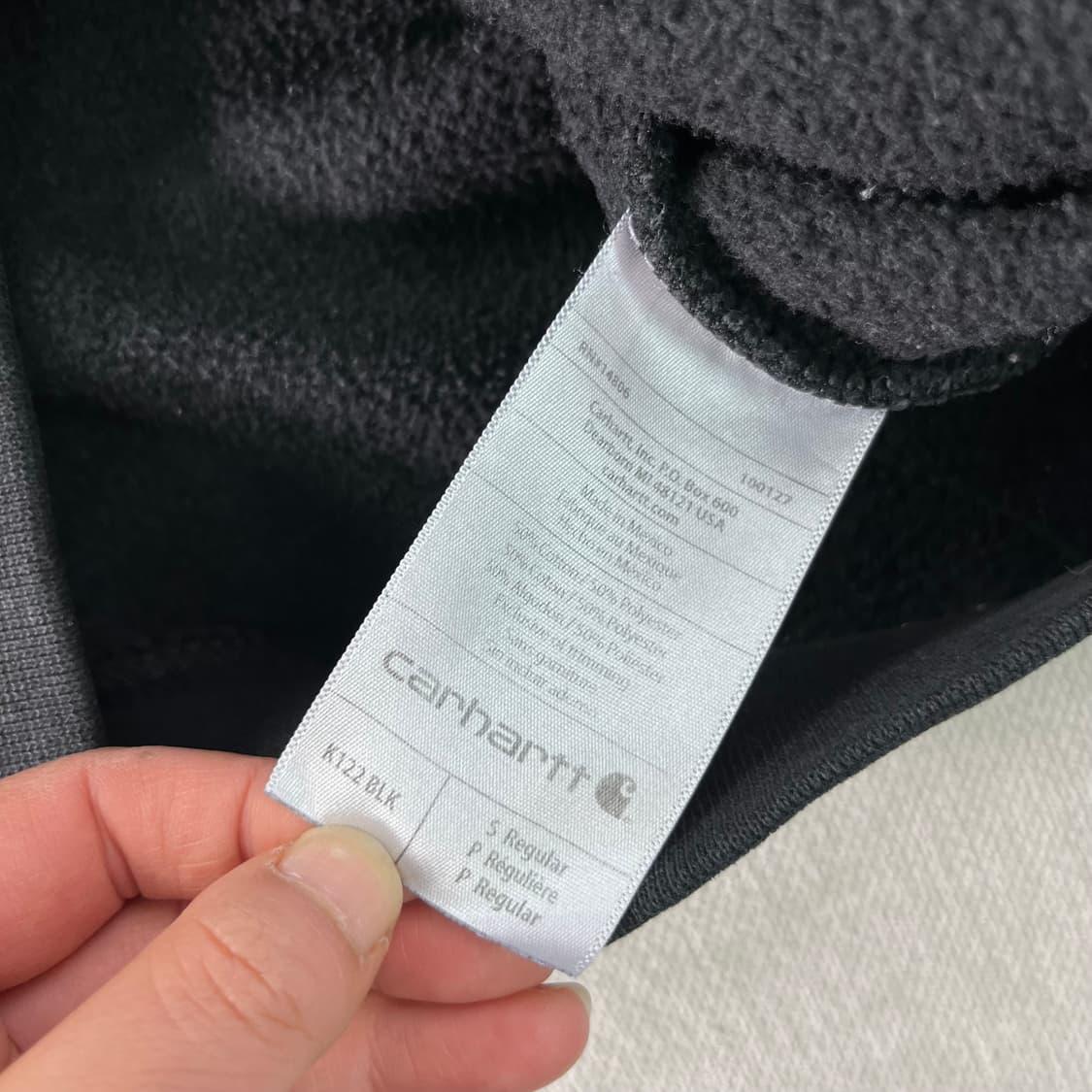 100 칼하트 블랙 후드집업 상품이미지6