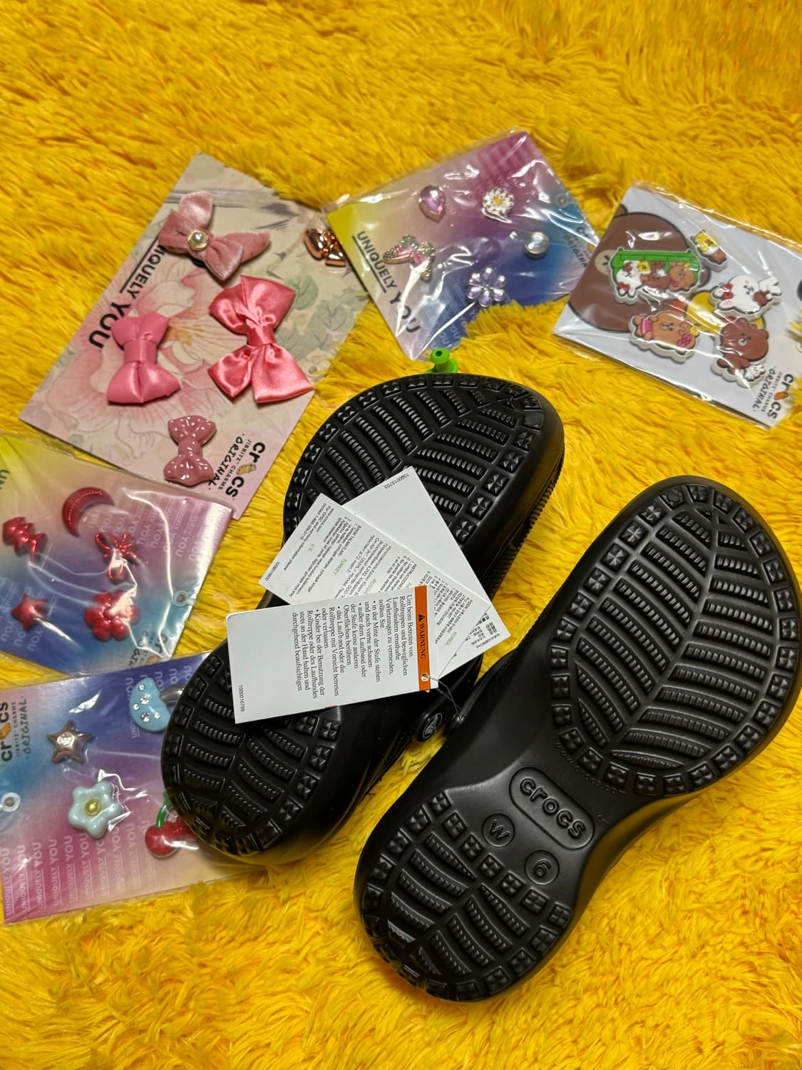 새상품 크록스 플랫폼 라인드 털클로그 블랙 230 상품이미지2