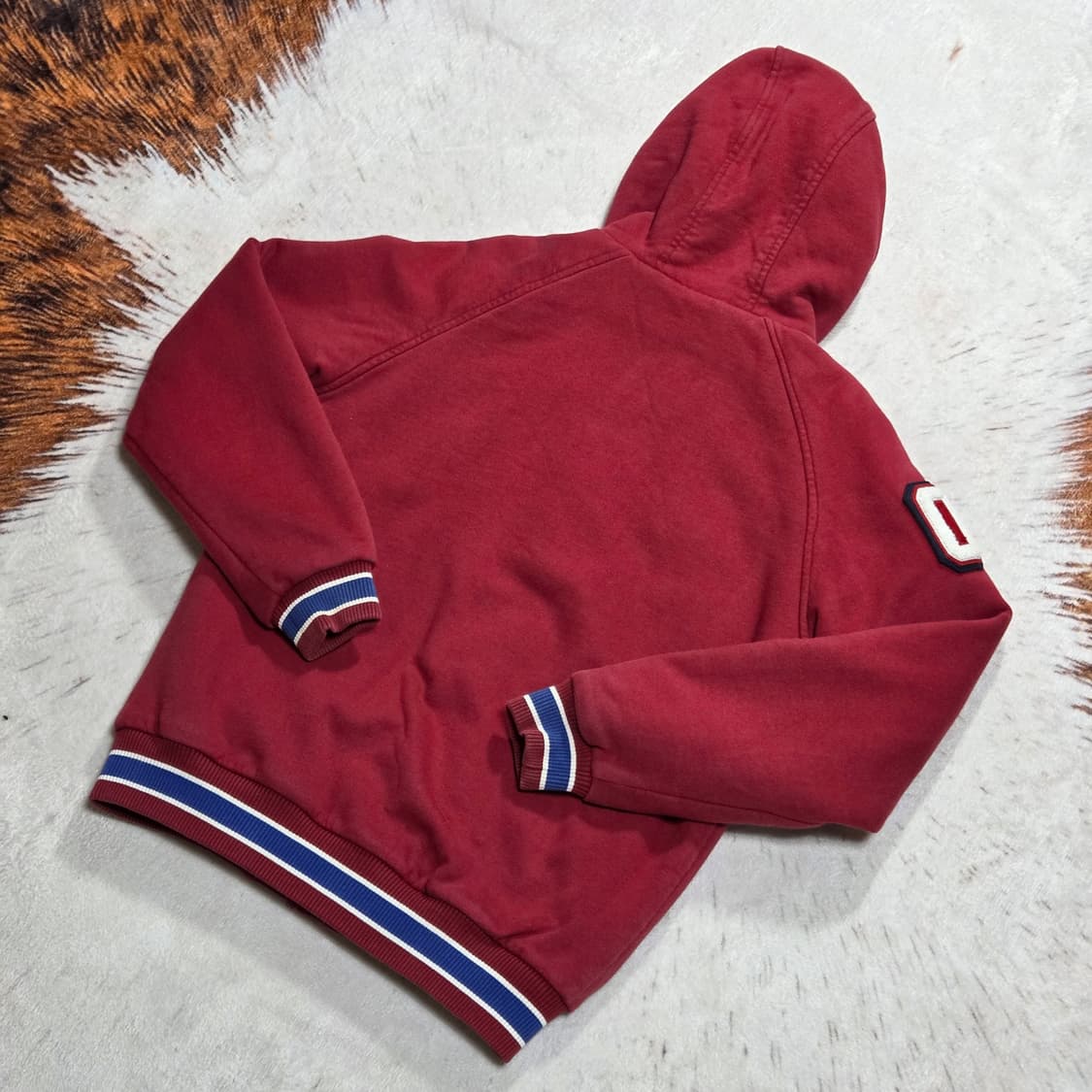 뉴발란스 버건디 후드 코튼 바시티 점퍼 상품이미지4