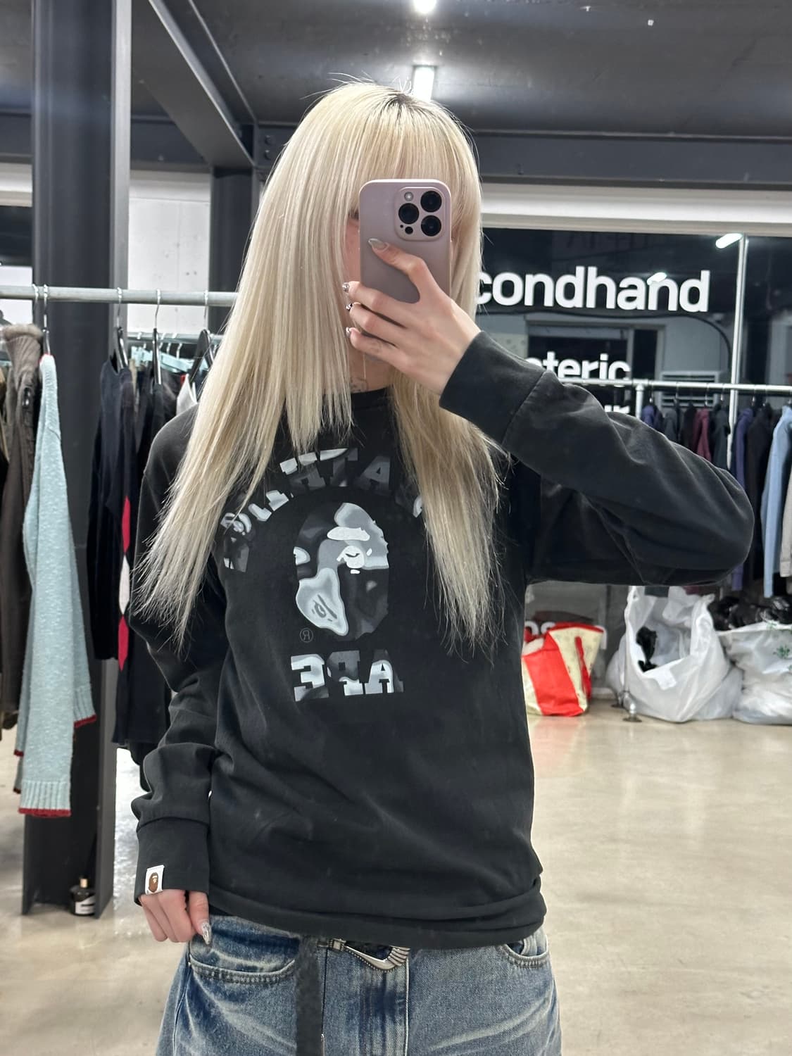 베이프 시티 카모 컬리지 롱슬리브 상품이미지2