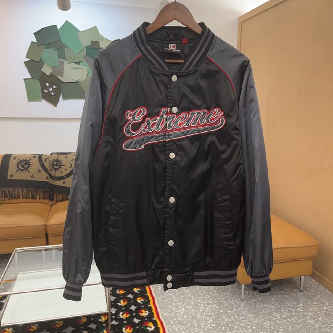 칼 카니 올드스쿨 빈티지 Y2K 바시티 자켓 L C07178 상품이미지3