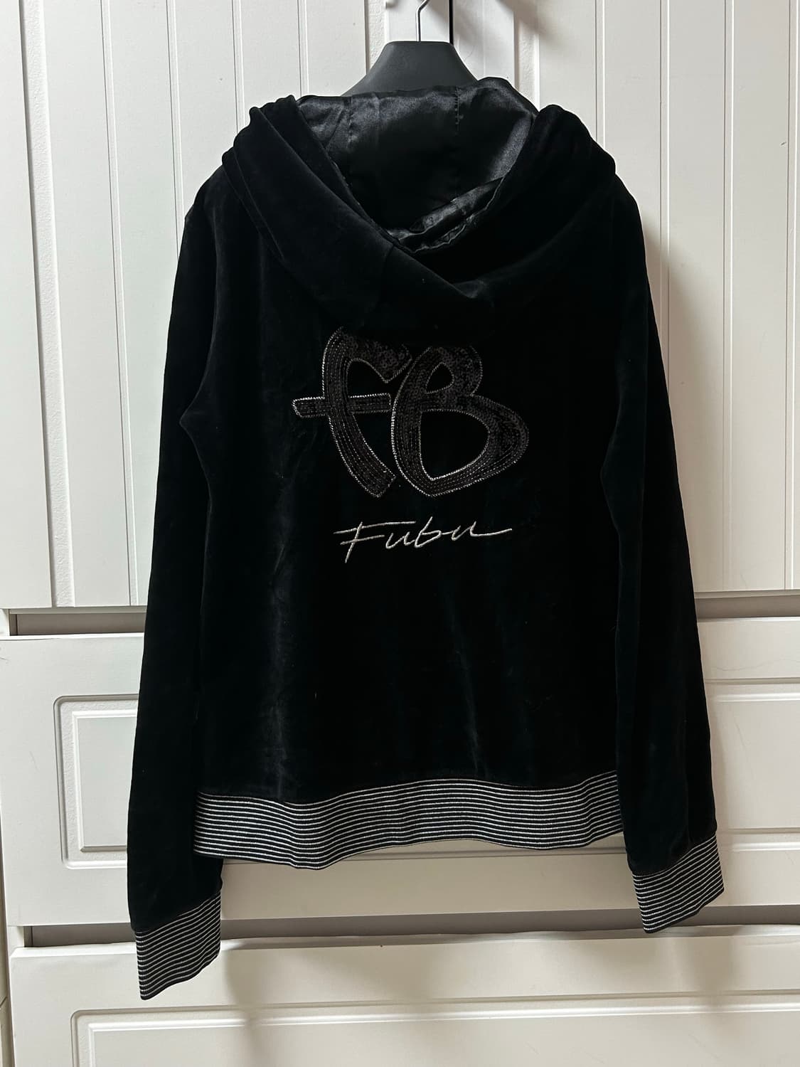 블랙 스트라이프 후드 Vintage 데스라이즈 큐빈티지 일본 빈티지 상품이미지2