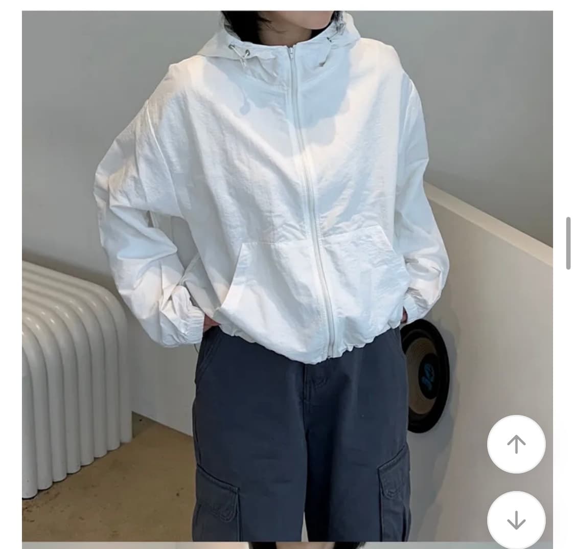 에이블리 스트링 간절기 바람막이 후드집업 (새상품) 상품이미지3